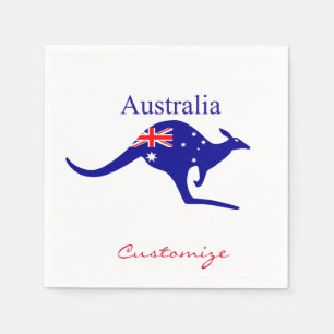 Guardanapo De Papel Bandeira Austrália Kangaroo Thunder_Cove