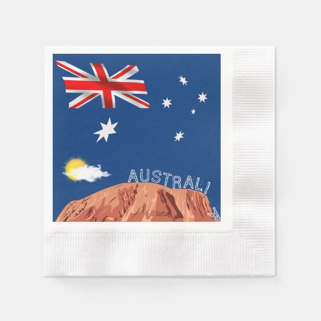 Guardanapo De Papel bandeira australiana      (Frente)