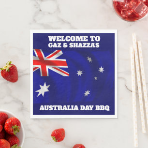 Guardanapo De Papel Bandeira australiana Churrasco personalizado Aussi