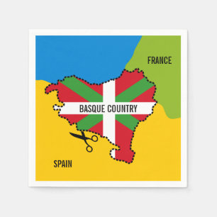 Guardanapo De Papel Bandeira Basque Ikurriña, independência Basque d