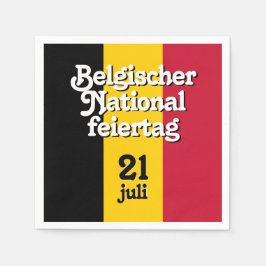 Guardanapo De Papel Bandeira Belgischer Nationalfeiertag Belga