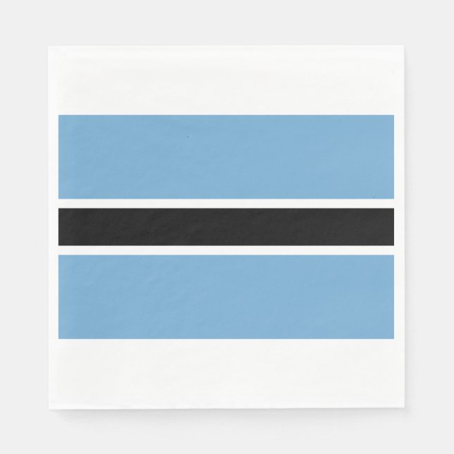 Guardanapo De Papel Bandeira Botsuanesa (Botsuana) (Frente)
