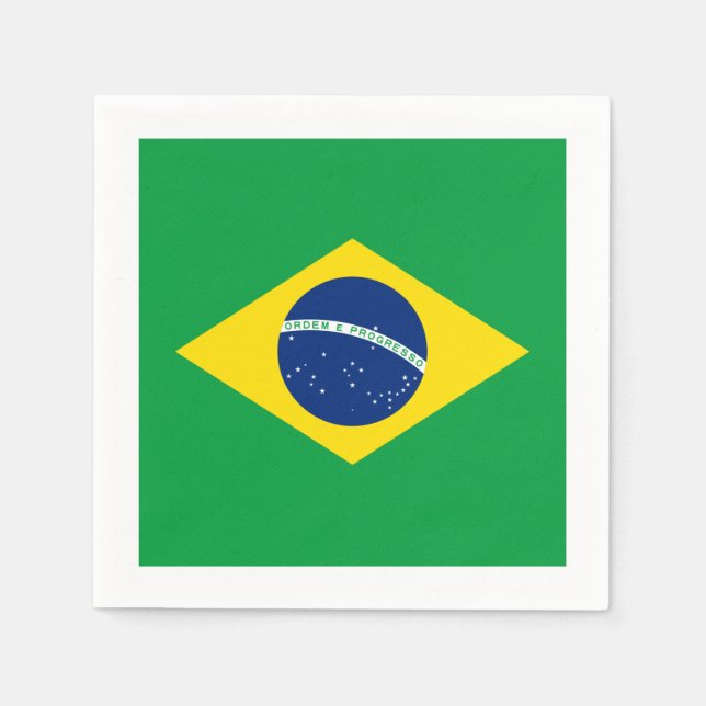Guardanapo De Papel Bandeira: Brasil (Frente)