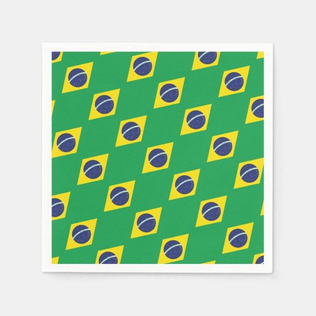 Guardanapo De Papel Bandeira brasileira. (Frente)