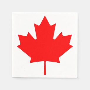 Guardanapo De Papel Bandeira Canadense Red Maple Leaf Napkins