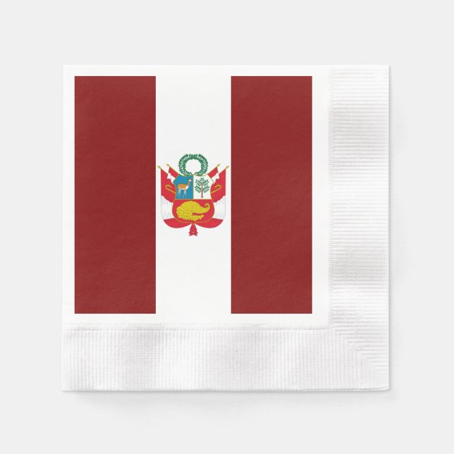 Guardanapo De Papel Bandeira-casaco de armas do Peru (Frente)