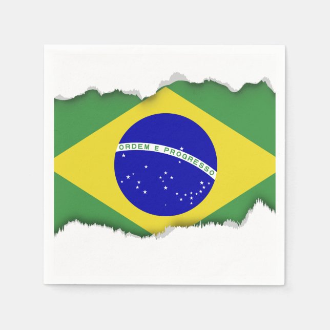 Guardanapo De Papel Bandeira Clássica Brasileira (Frente)