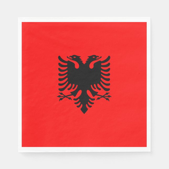 Guardanapo De Papel Bandeira da Albânia (Frente)