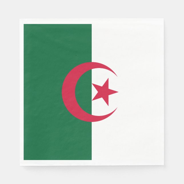 Guardanapo De Papel Bandeira da Argélia (Frente)