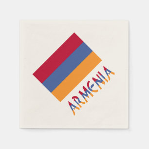 Guardanapo De Papel Bandeira da Armênia e Armênia em Cores da Bandeira