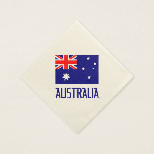 Guardanapo De Papel Bandeira da Austrália e Palavra
