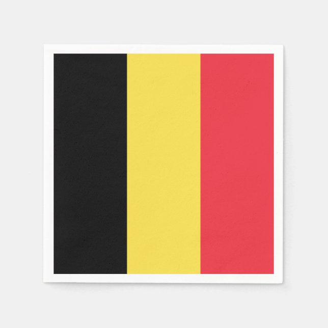 Guardanapo De Papel Bandeira da Bélgica (Frente)