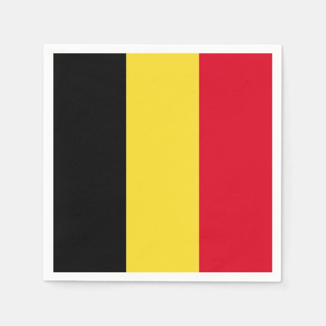 Guardanapo De Papel Bandeira da Bélgica (Frente)