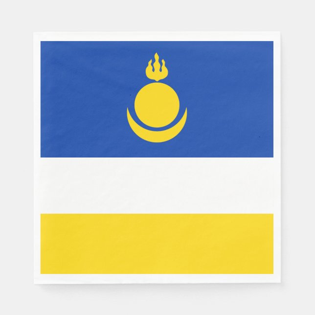 Guardanapo De Papel Bandeira da Buryatia Patriótica (Frente)