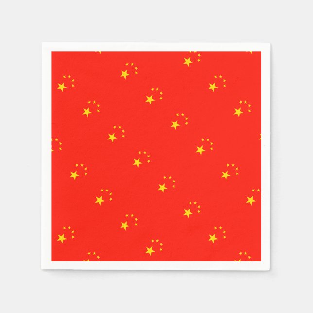 Guardanapo De Papel Bandeira da China - Alta Qualidade (Frente)