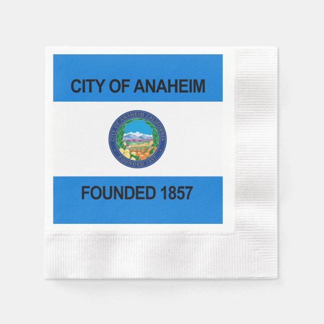 Guardanapo De Papel bandeira da cidade de Anaheim (Frente)