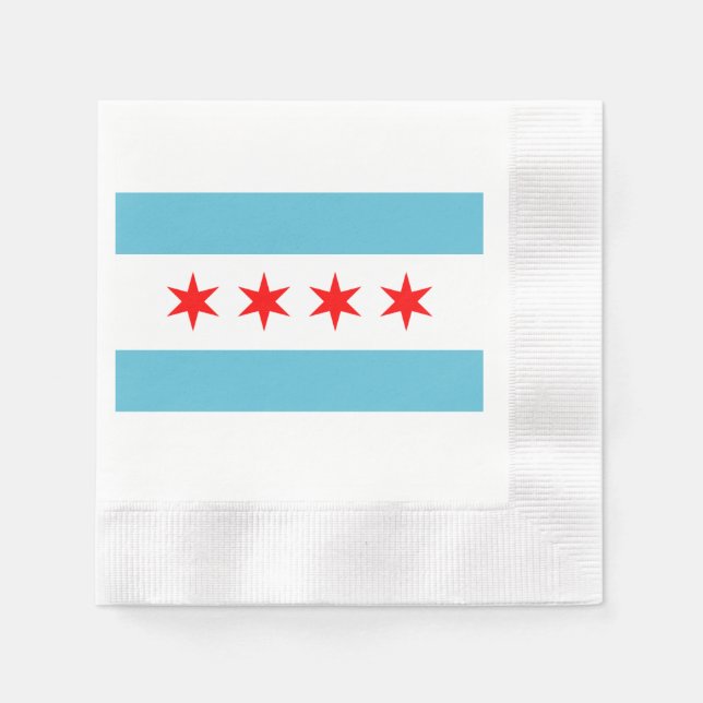 Guardanapo De Papel Bandeira da cidade de Chicago (Frente)