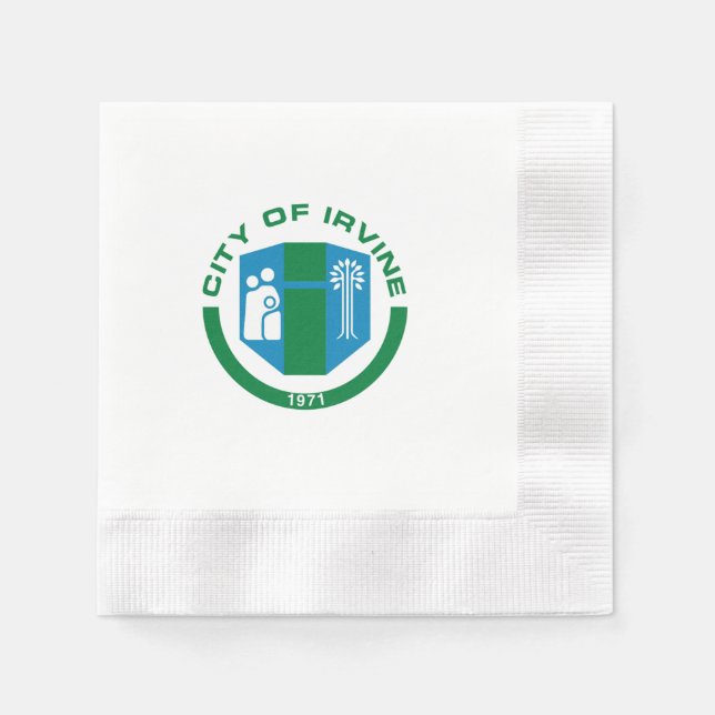 Guardanapo De Papel Bandeira da cidade de Irvine (Frente)