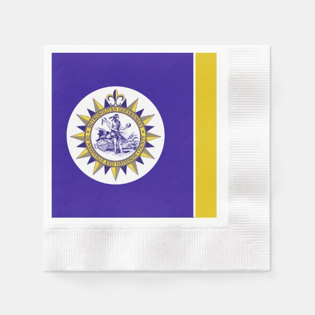 Guardanapo De Papel Bandeira da cidade de Nashville (Frente)