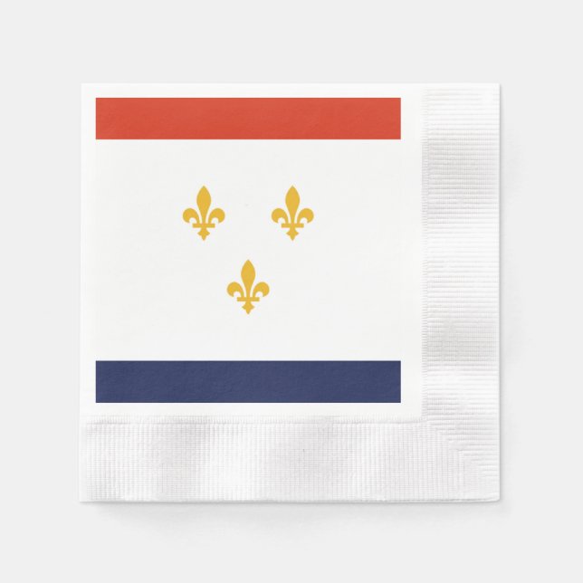 Guardanapo De Papel Bandeira da cidade de Nova Orleans (Frente)