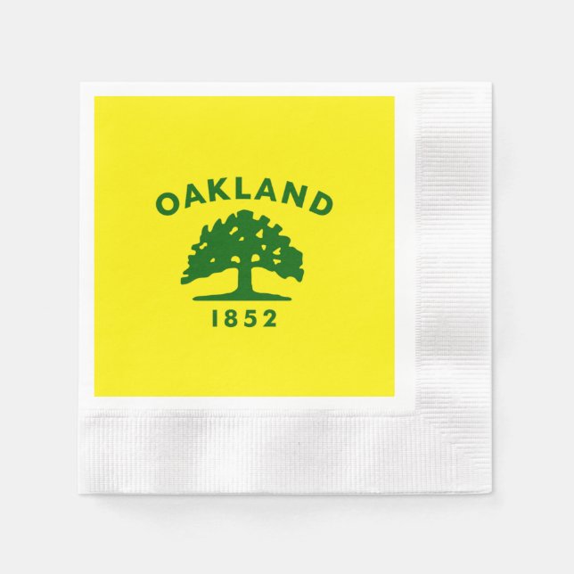 Guardanapo De Papel Bandeira da cidade de Oakland (Frente)
