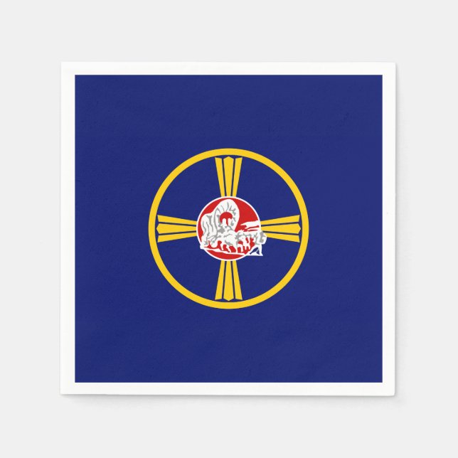 Guardanapo De Papel Bandeira da Cidade de Omaha (Nebraska) (Frente)