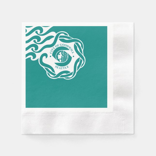 Guardanapo De Papel Bandeira da cidade de Seattle (Frente)