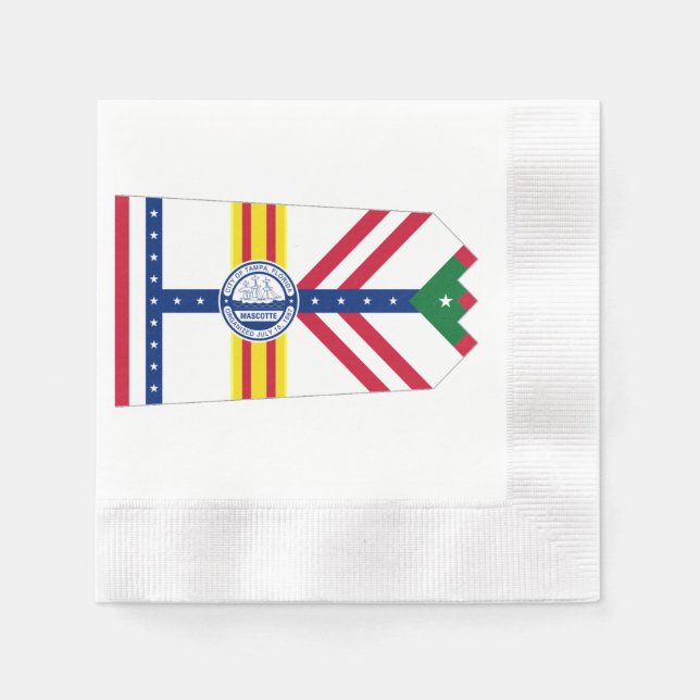 Guardanapo De Papel Bandeira da cidade de Tampa (Frente)