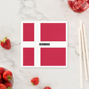 Guardanapo De Papel Bandeira da Dinamarca (vermelha e branca)
