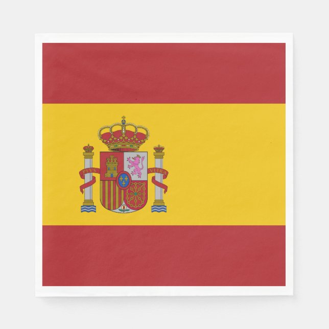 Guardanapo De Papel Bandeira da Espanha (Frente)