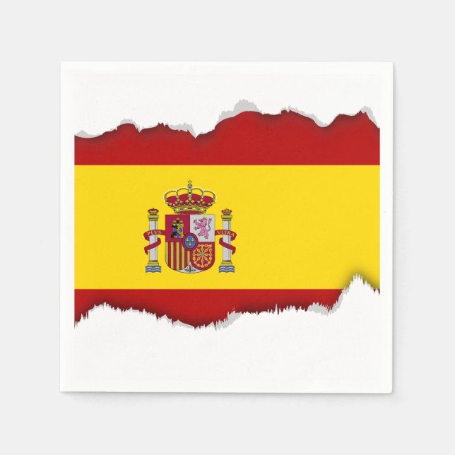 Guardanapo De Papel Bandeira da Espanha (Frente)