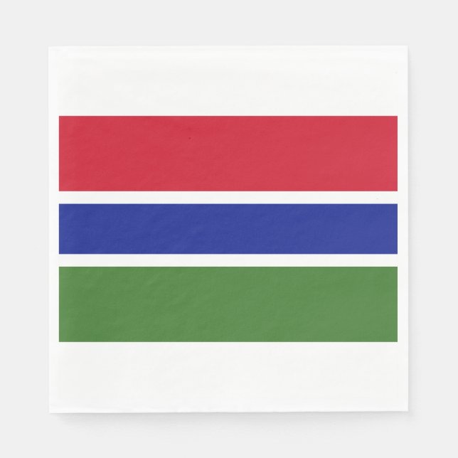 Guardanapo De Papel Bandeira da Gâmbia (Frente)