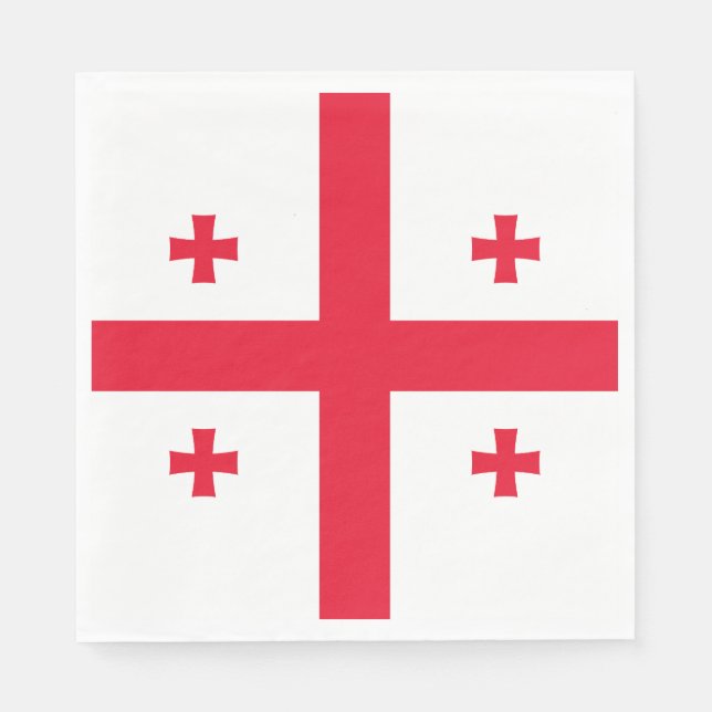 Guardanapo De Papel Bandeira da Geórgia (Frente)