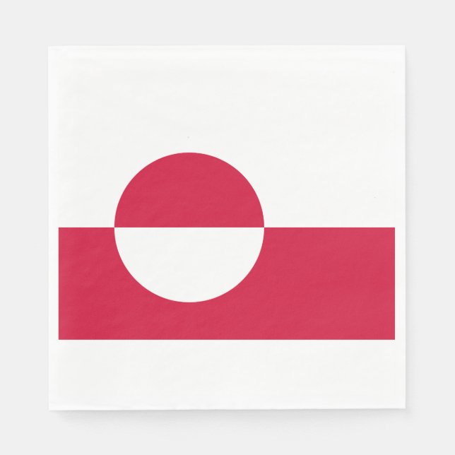 Guardanapo De Papel Bandeira da Gronelândia (Frente)