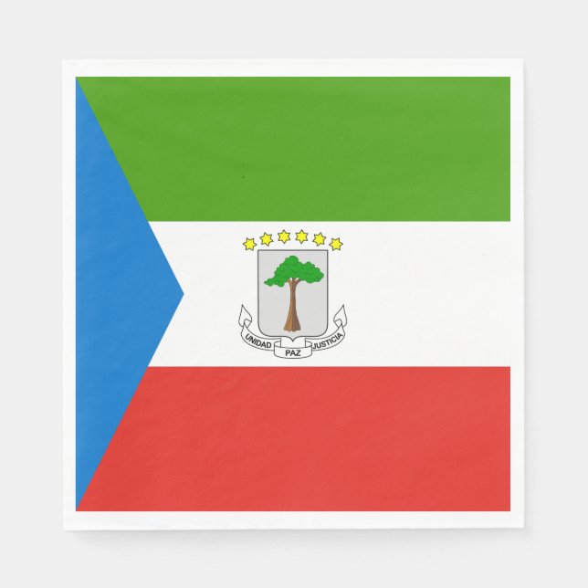 Guardanapo De Papel Bandeira da Guiné Equatorial (Frente)