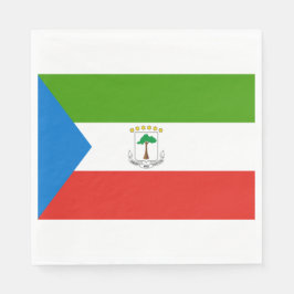 Guardanapo De Papel Bandeira da Guiné Equatorial (África)