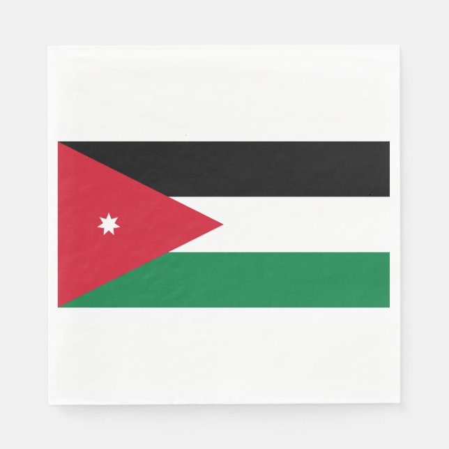 Guardanapo De Papel Bandeira da Jordânia (Frente)