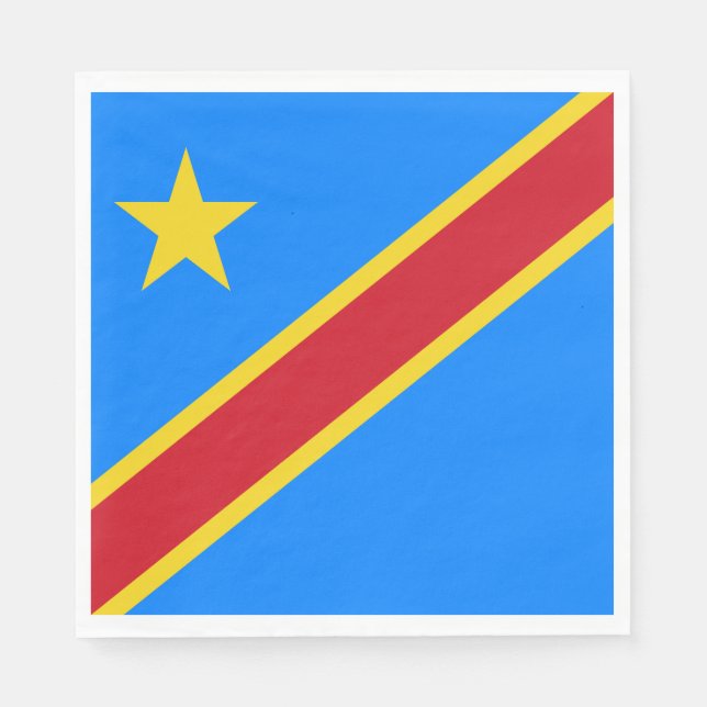 Guardanapo De Papel Bandeira da Kinshasa do Congo (Frente)