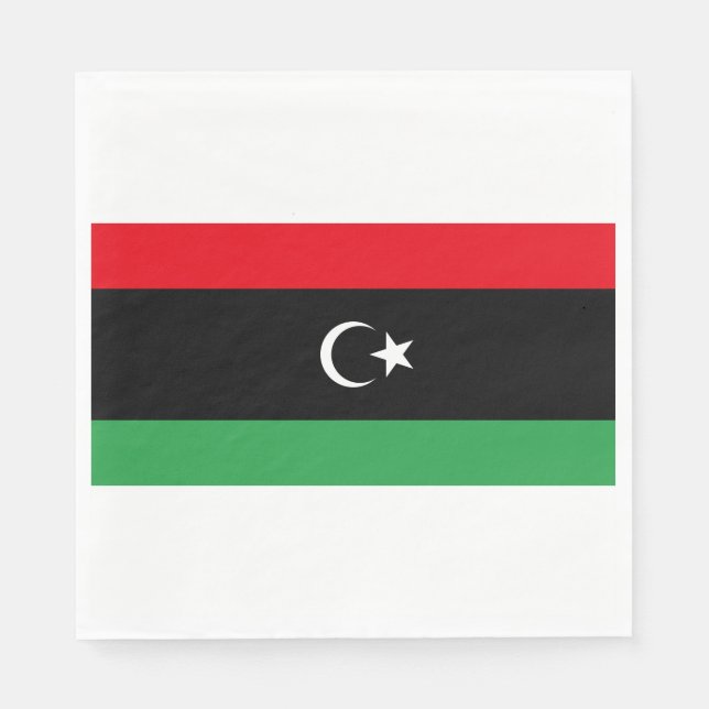 Guardanapo De Papel Bandeira da Líbia (Frente)