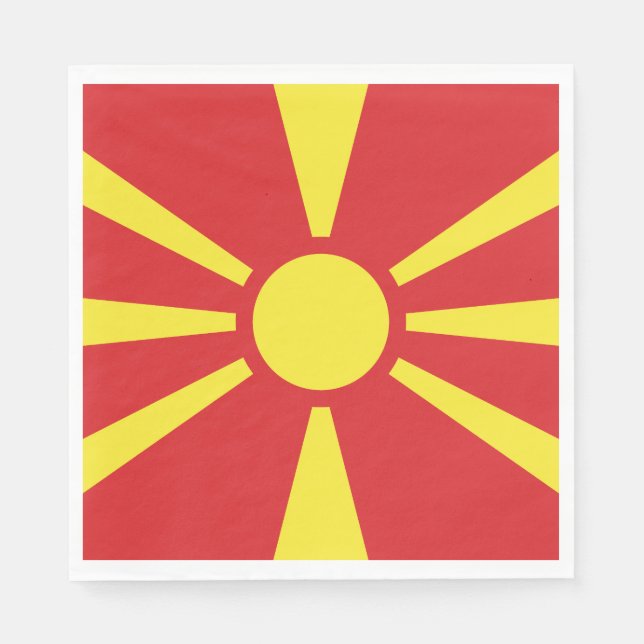 Guardanapo De Papel Bandeira da Macedônia do Norte (Frente)