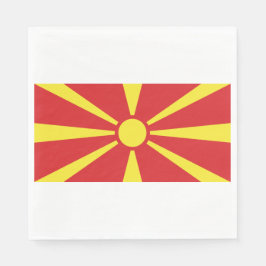 Guardanapo De Papel Bandeira da Macedônia do Norte