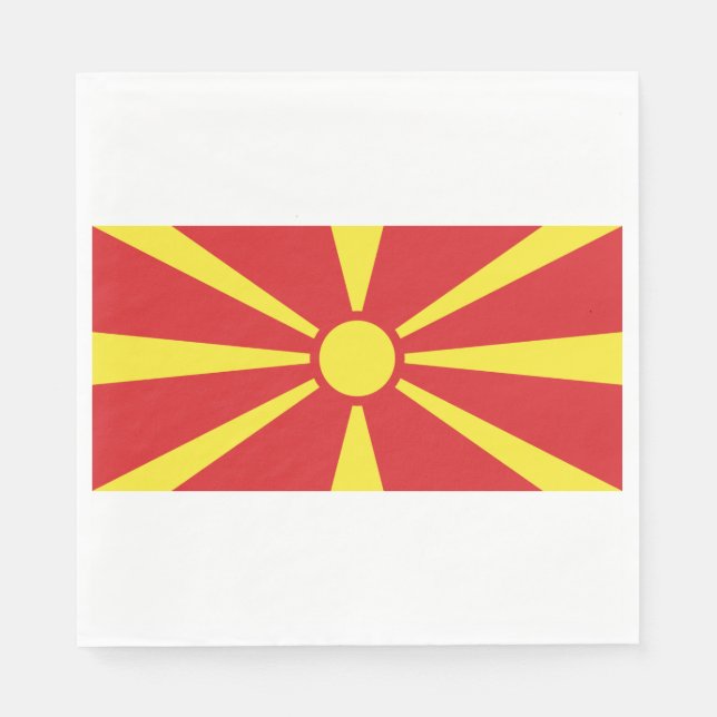 Guardanapo De Papel Bandeira da Macedônia do Norte (Frente)