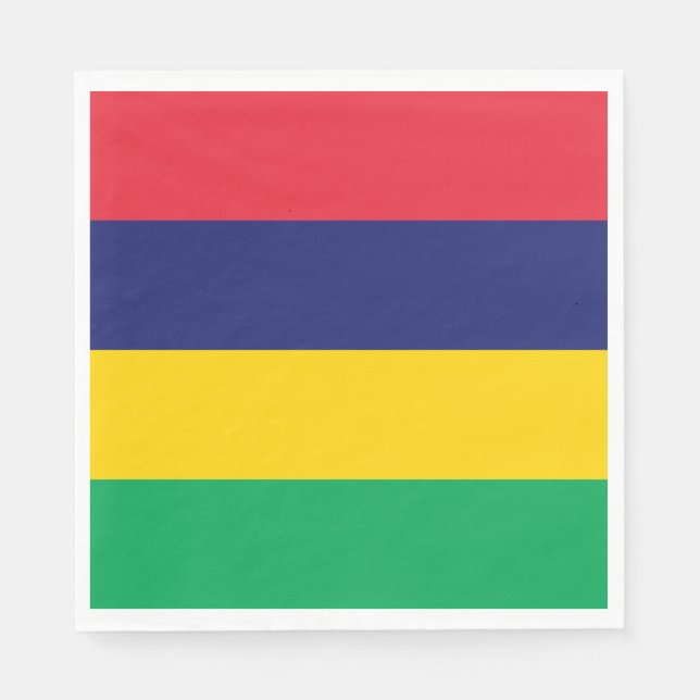 Guardanapo De Papel Bandeira da Maurícia (Frente)