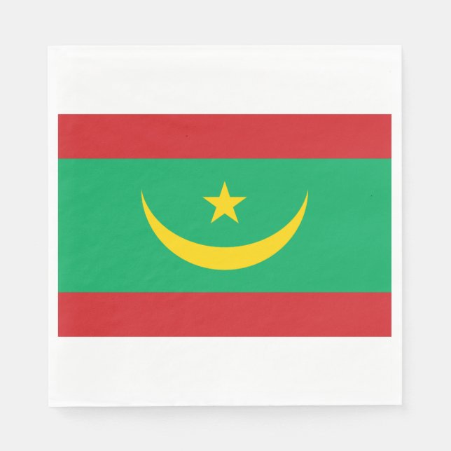 Guardanapo De Papel Bandeira da Mauritânia (Frente)