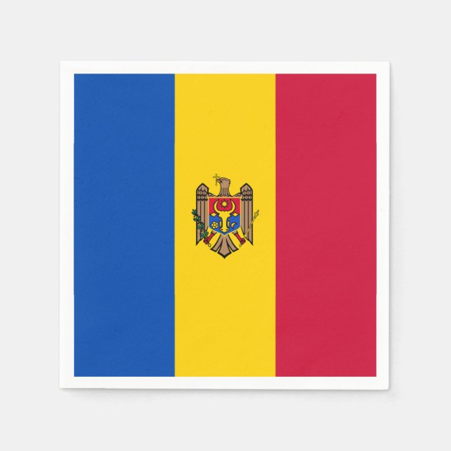 Guardanapo De Papel Bandeira da Moldávia (Frente)