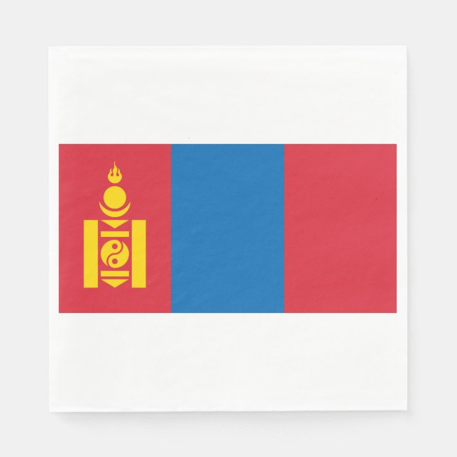 Guardanapo De Papel Bandeira da Mongólia (Frente)