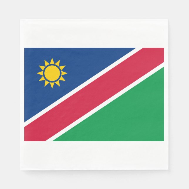 Guardanapo De Papel Bandeira da Namíbia (África Austral) (Frente)