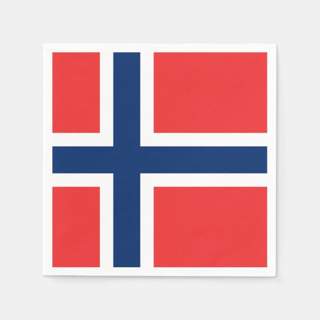 Guardanapo De Papel Bandeira da Noruega (Frente)