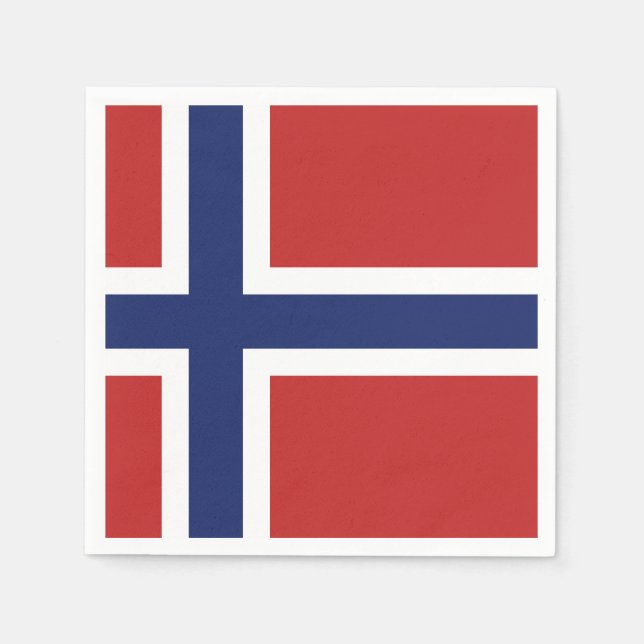 Guardanapo De Papel Bandeira da Noruega (Frente)