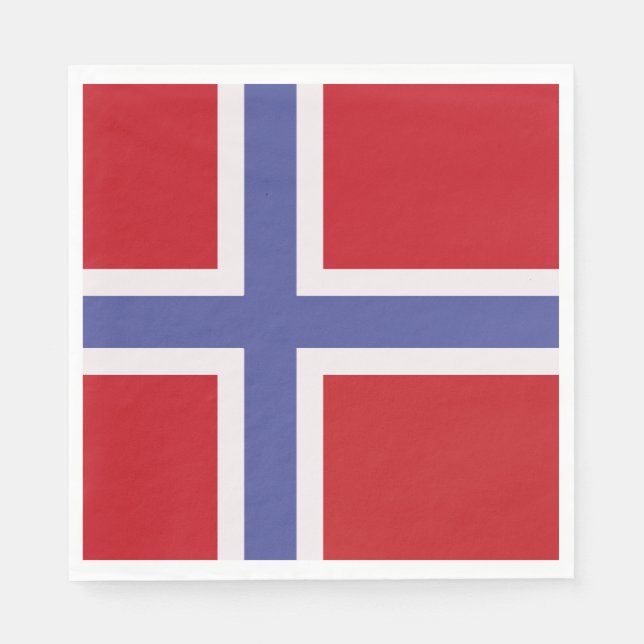 Guardanapo De Papel Bandeira da Noruega (Frente)